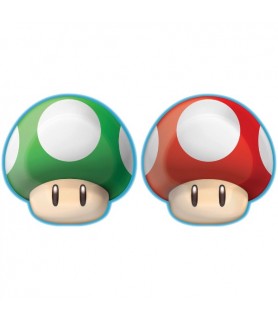 Super Mario Brothers Toadstool Shaped Small Plates (8ct)