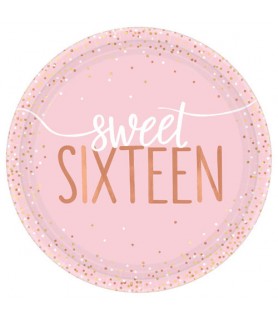 Sweet 16 'Blush' Small Paper Plates (8ct)