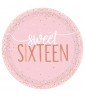 Sweet 16 'Blush' Small Paper Plates (8ct)