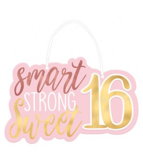 Sweet 16 'Blush' Deluxe Hanging Sign (1ct)