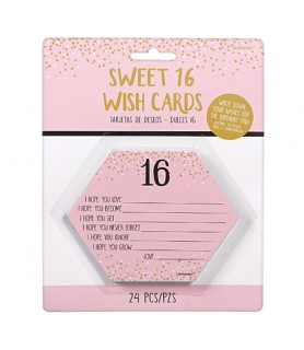Sweet 16 'Blush' Birthday Wish Cards (24ct)