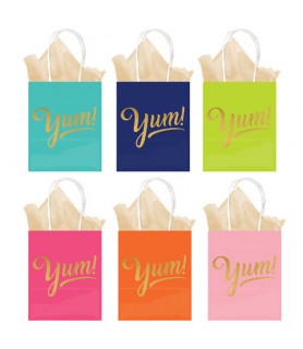 Happy Birthday 'Sweets and Treats' Kraft Paper Bags (6ct)