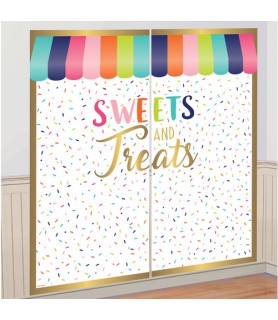 Happy Birthday 'Sweets and Treats' Wall Poster Decorating Kit (2pc)