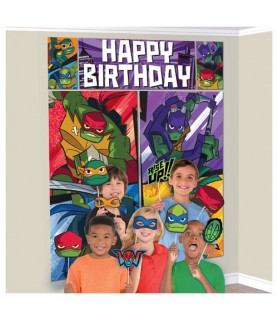 Rise of the Teenage Mutant Ninja Turtles Wall Poster Decorating Kit w/ Photo Props (17pc)