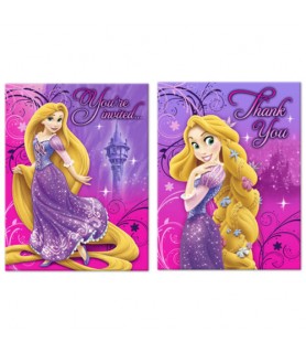 Tangled Sparkle Invitations and Thank You Notes w/ Envelopes (8ct ea.)