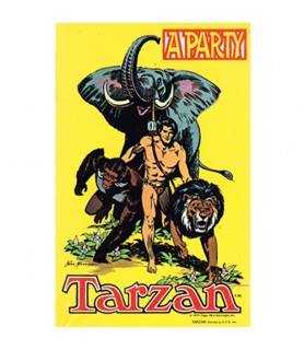 Tarzan Vintage 1975 Invitations w/ Envelopes (8ct)