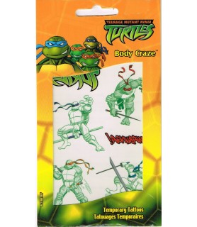 Teenage Mutant Ninja Turtles Temporary Tattoos / Favors (1 Sheet)