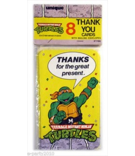 Teenage Mutant Ninja Turtles Vintage Thank You Notes w/ Envelopes (8ct)