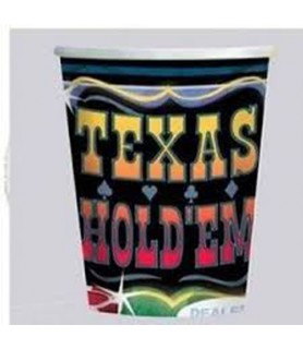 Texas Hold 'em 9oz Paper Cups (8ct)