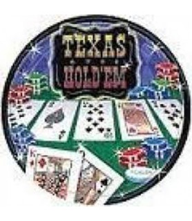 Texas Hold 'em Small Paper Plates (8ct)