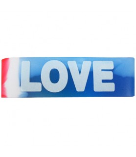 Summer Love Rubber Red White and Blue Bracelet / Favor (1ct)