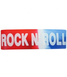 Summer Rock n' Roll Rubber Red White and Blue Bracelet / Favor (1ct)