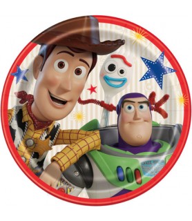Toy Story 4 Striped Large Paper Plates (8ct)