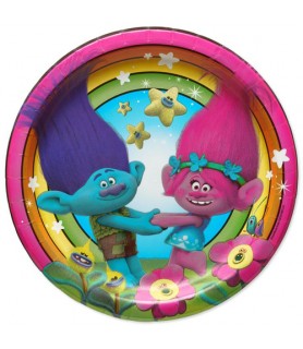 Trolls 'Poppy and Branch' Large Paper Plates (8ct)