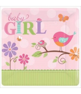 Tweet Baby Girl Large Paper Plates (8ct)