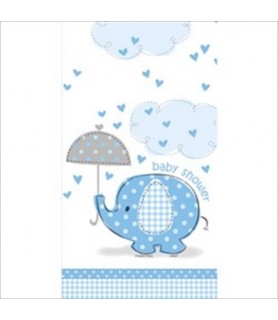 Umbrella Elephant Boy Baby Shower Plastic Table Cover (1ct)