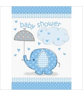 Umbrella Elephant Boy Baby Shower Invitations w/ Envelopes (8ct)