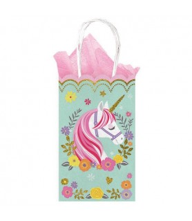 Magical Unicorn Glitter Kraft Paper Favor Bags (10ct)