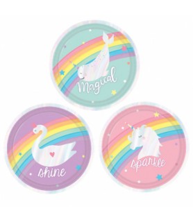 Happy Birthday 'Magical Rainbow' Small Paper Plates (8ct, 3 designs)