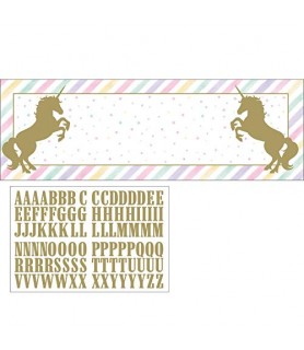 Unicorn Sparkle Giant Customizable Banner (1ct)