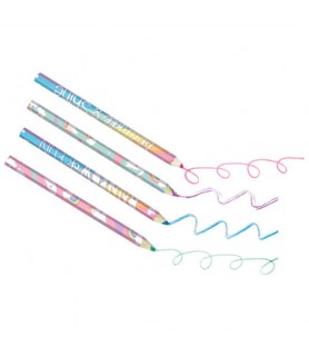 Happy Birthday 'Magical Rainbow' Multicolored Jumbo Pencils / Favors (4ct)