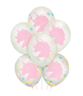 Happy Birthday 'Magical Rainbow' Confetti-Filled Latex Balloons (6ct)
