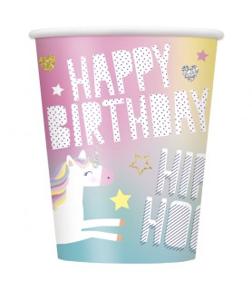 Pastel Unicorn 9oz Paper Cups (8ct)