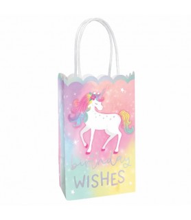 Unicorn 'Enchanted Unicorn' Foiled Kraft Paper Favor Bags (10ct)