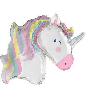 Pastel Unicorn Supershape Foil Mylar Balloon (1ct)