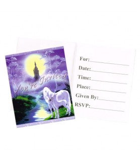 Unicorn 'Fairy Tale' Invitations w/ Envelopes (8ct)