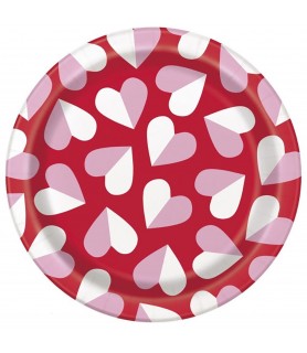 Valentine's Day 'Charming Hearts' Small Paper Plates (8ct) 