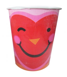 Valentine's Day 'Smiley Hearts' 9oz Paper Cups (8ct)