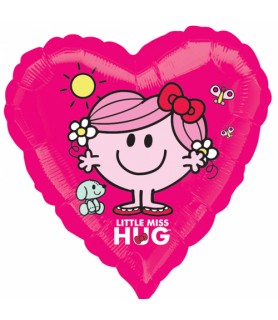 Little Miss Hug Heart Shaped Foil Mylar Balloon (1ct)