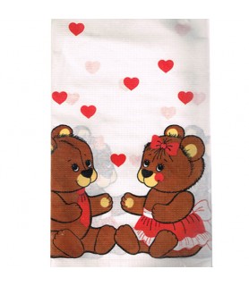 Valentine's Day 'Vintage Teddy Bears' Paper Table Cover (1ct)