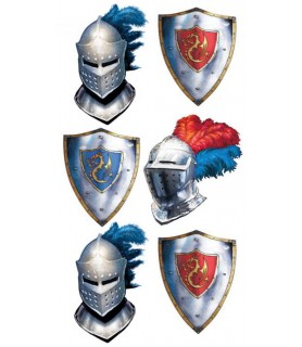 Valiant Knight Temporary Tattoos (6ct)