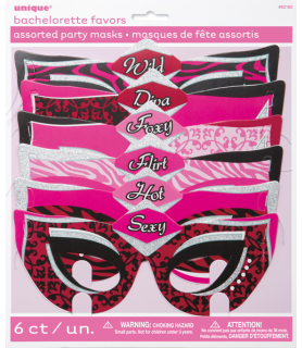 Bachelorette Party Assorted Masks / Favors (6ct)
