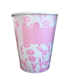 Wedding and Bridal 'Pink Aqua Bridal' 9oz Paper Cups (8ct)
