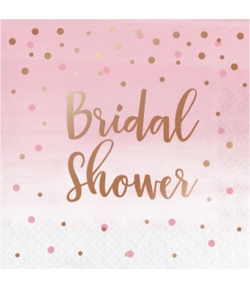 Wedding and Bridal 'Rose All Day' Bridal Shower Large Foil Napkins (16ct)