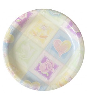 Wedding and Bridal 'Symbols of Love' Small Paper Plates (8ct)