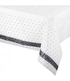 Wedding and Bridal 'Black and White Wedding' Paper Tablecover (1ct)