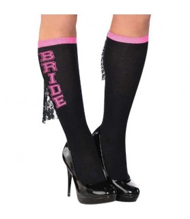 Bachelorette Party Bride Knee Socks w/ Veil (1ct)