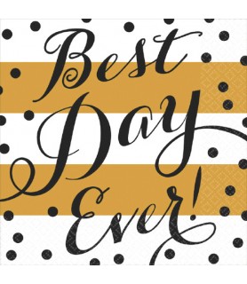 Wedding and Bridal 'Best Day Ever' Lunch Napkins (16ct)