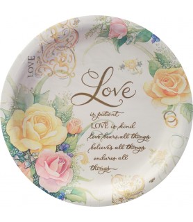 Wedding and Bridal 'Love Eternal' Extra Large Paper Plates (18ct)