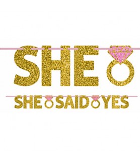 Wedding and Engagement 'She Said Yes' Letter Banner (12ft)