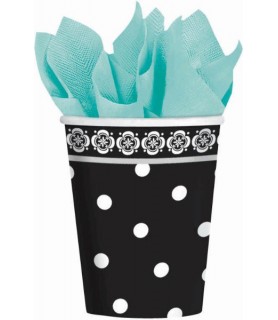 Engagement Party 'Damask and Dots' 9oz Paper Cups (18ct)