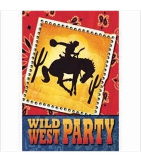 Western 'Wild Wild West' Invitations w/ Env. (8ct)