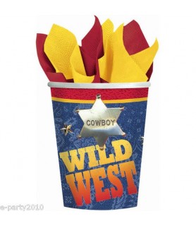 Western 'Wild Wild West' 9oz Paper Cups (8ct)