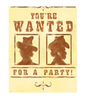 Western 'Rodeo Cowboy' Invitations w/ Envelopes (8ct)