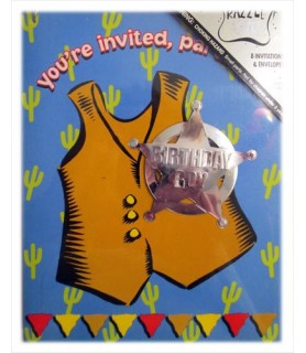 Western "You're Invited Partner" Invitations w/ Env. (8ct)