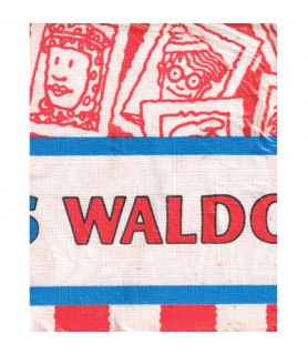 Damaged Where's Waldo? Vintage 1991 Red Paper Table Cover (1ct)